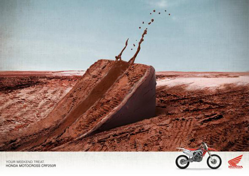 Honda Motorbikes: The Treat Print Advertising