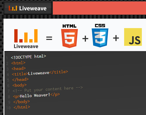 LiveWeave - HTML5, CSS3 & JavaScript Real-Time Editor
