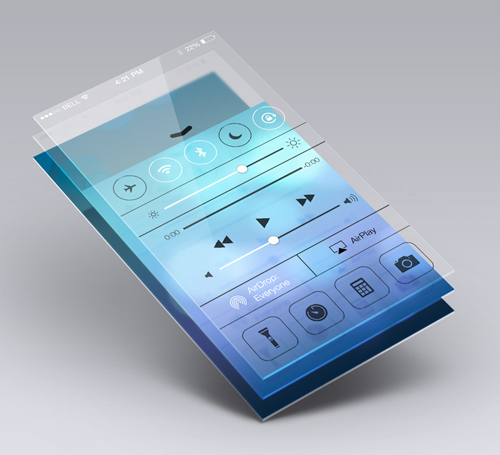 Perspective App Screen Mock-Up Free PSD File