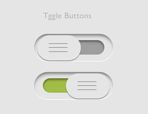 Toggle Buttons Free PSD File