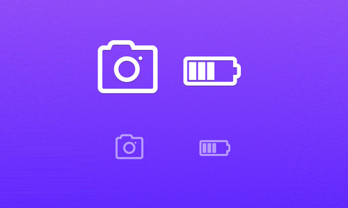 Camera and Battery Icon
