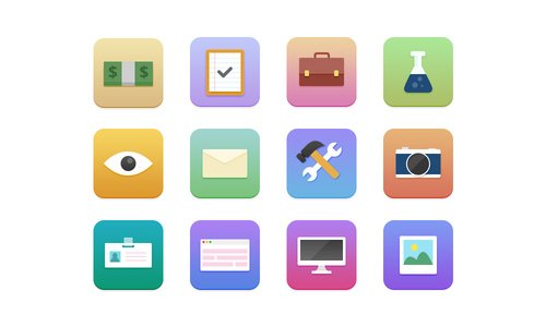 Flat Surfing Icons