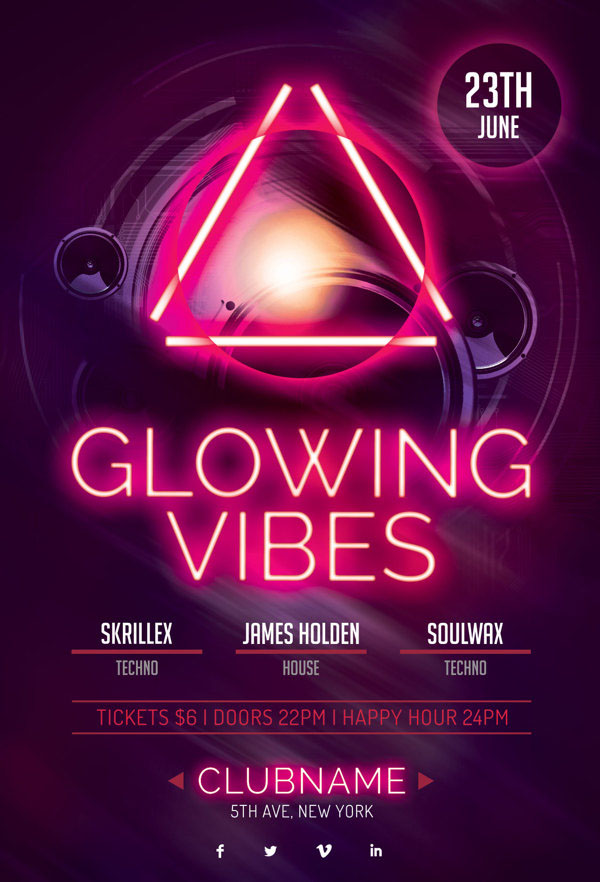 Glowing Vibes Flyer