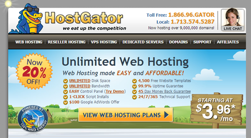 HostGator web hosting provider