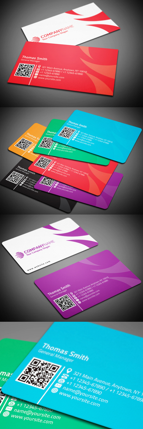 Multicolor Corporate Business Card