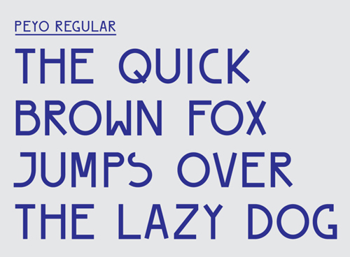 PEYO Regular - Free Font Typography