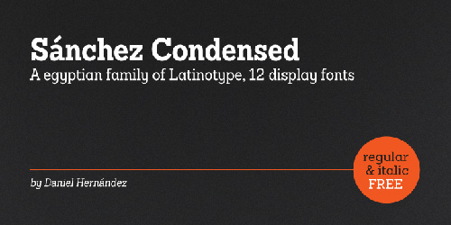 Sanchez Condensed Font