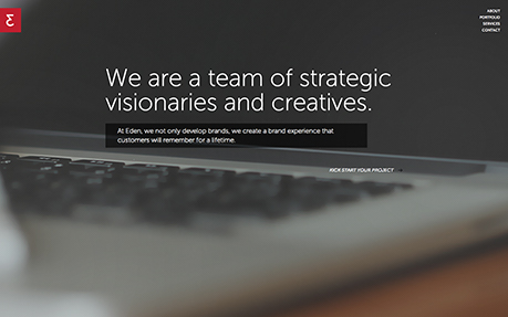Eden Creative web and graphic design agency website