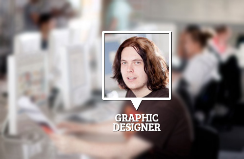 Graphic Designer at office