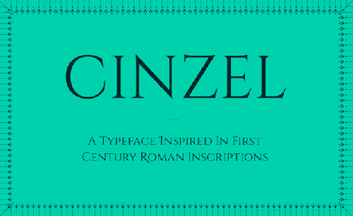 Cinzel Typeface free font
