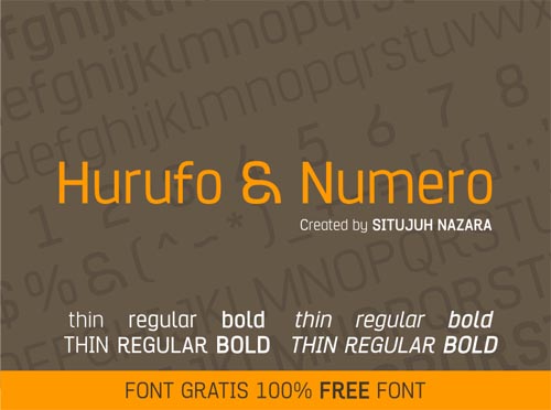 Hurufo & Numero free font