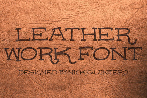 Leatherwork free font