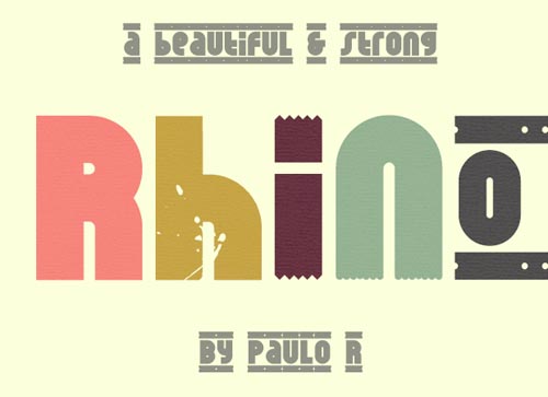 Rhino free font