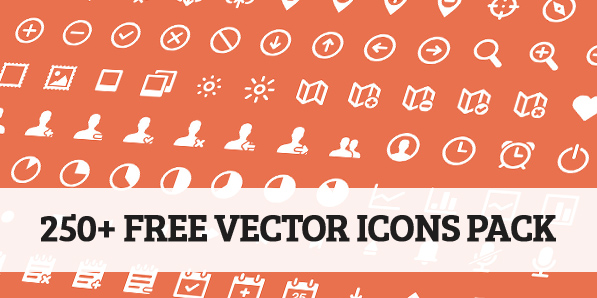 250+ Beautiful Free Vector Icons Pack