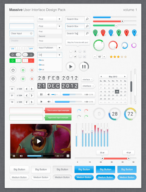 Messive User Interface Design Pack 