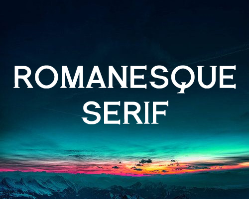 Romanesque Serif free fonts of year 2013