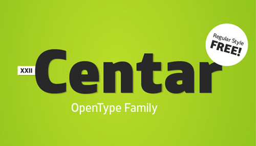 Centar Sans free fonts of year 2013