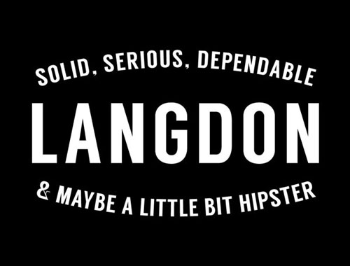 Langdon free fonts of year 2013