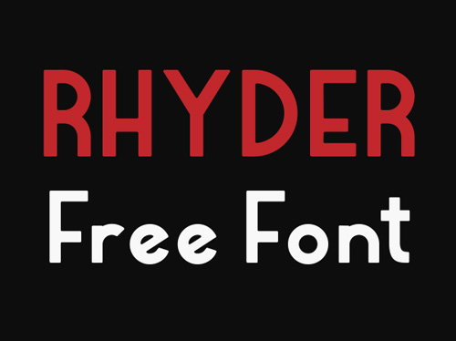 Rhyder free fonts of year 2013