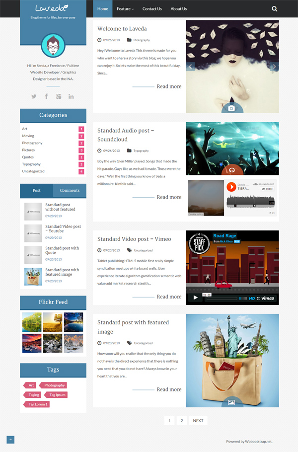 Laveda - Responsive WordPress Theme For Blog Magazine