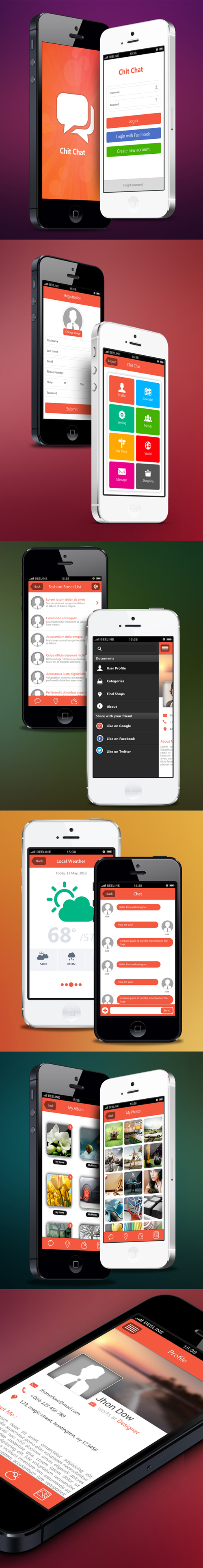 ChitChat Mobile App UI UX Design for Inspiration
