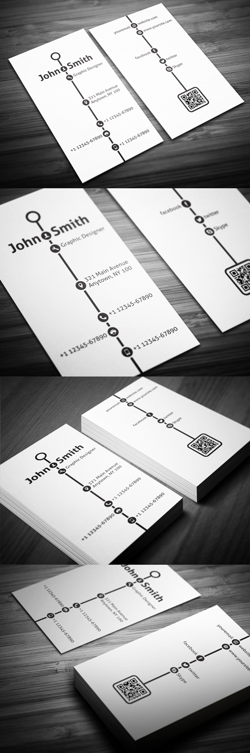 Creative Timeline Business Cards Design-23