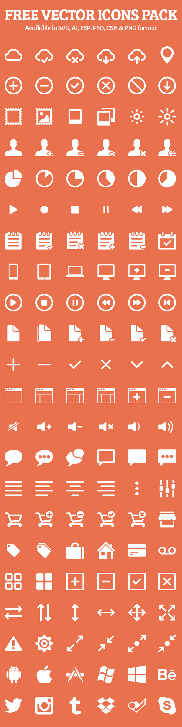 Free Vector Icons Pack Preview 1