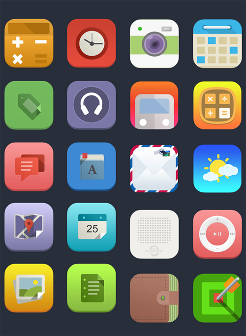 iOS 7 Flat Icons - App Icons