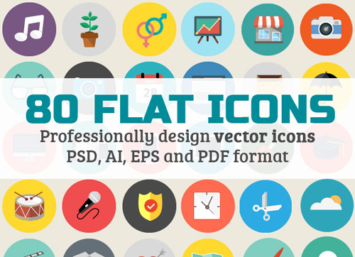 80 Fully Scalable Icons Set