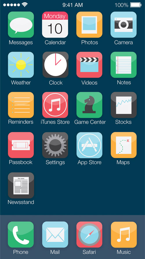 Flat iOS Icons