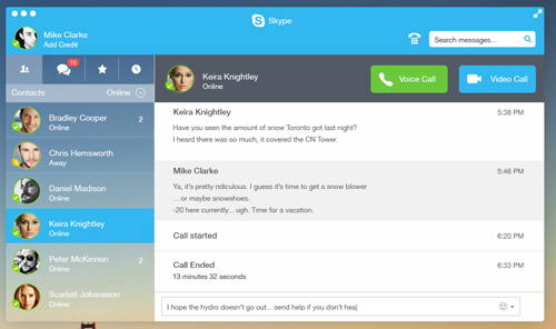 Skype Redesign UI Design Concepts to Boost User Experience
