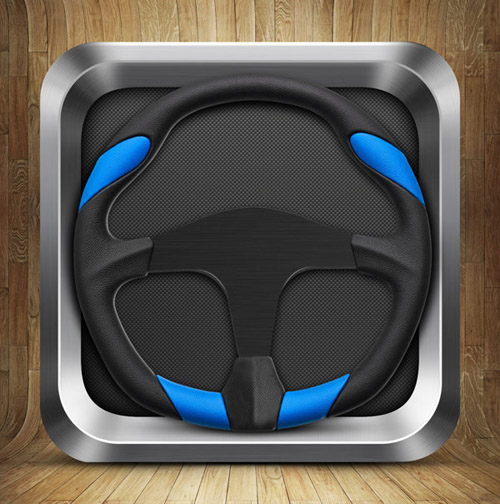 Wheel icon for iOS concept