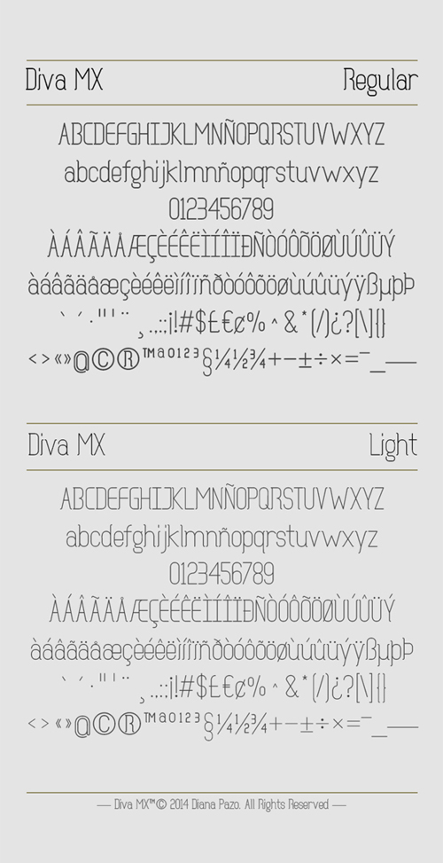 Diva MX Typeface