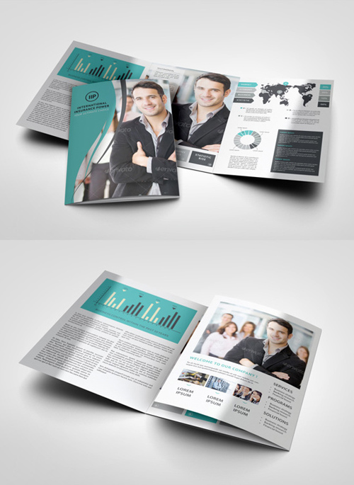 A4 Trifold Brochure Mock-Up