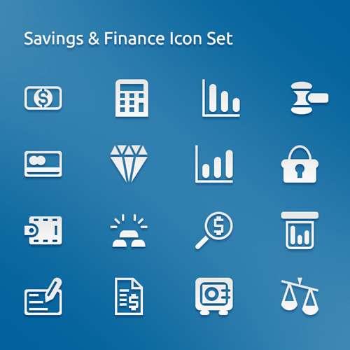 Saving And Finance Icons Set