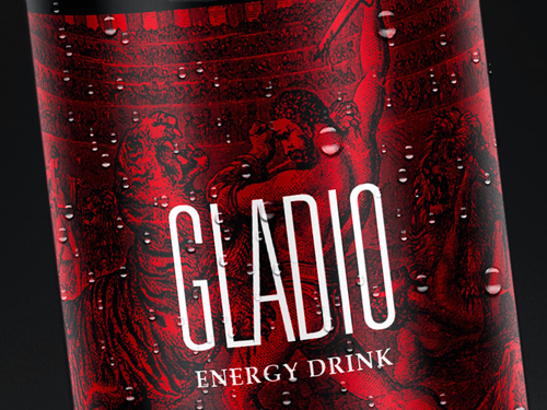GLADIO Energy Drink Concept Packaging Design