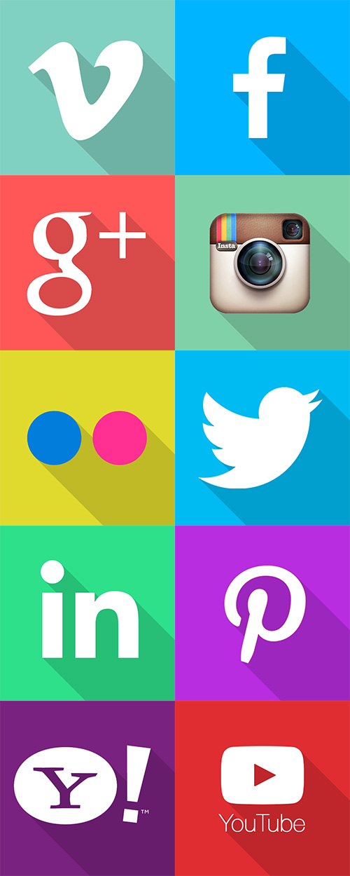 Social Flat Icons