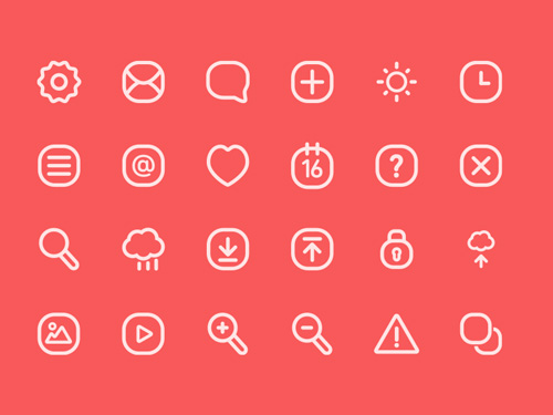 line Icons Set (SVG, TTF, CSS & HTML)
