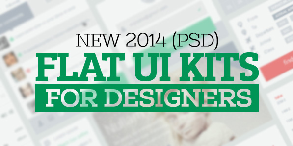 21 New PSD Flat UI Kits for Designers