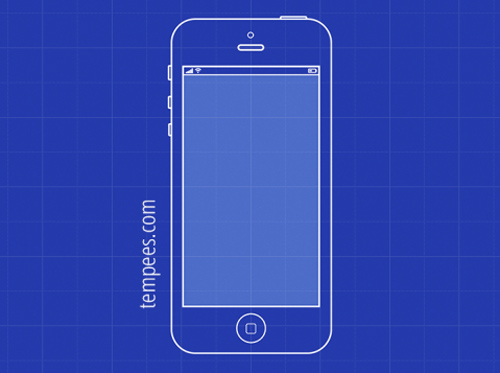 iPhone 5 blueprint vector graphics - 11