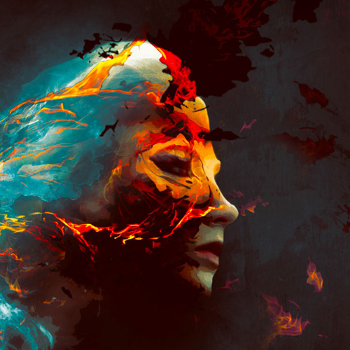 Create Colourful Fiery Portrait in Photoshop