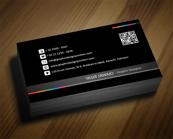 Creative business card black front