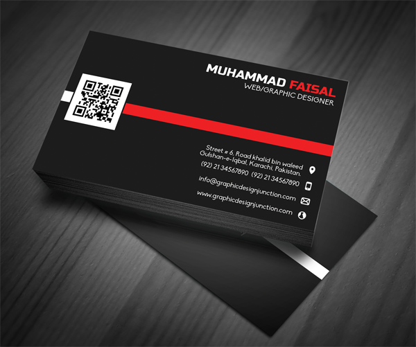 Business Card Front Mockup PSD