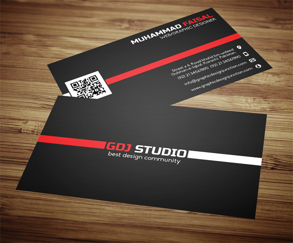 Business Card Front and Back Mockup PSD