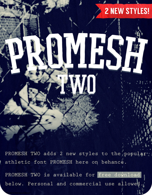 PROMESH TWO - A Free Athletic Font