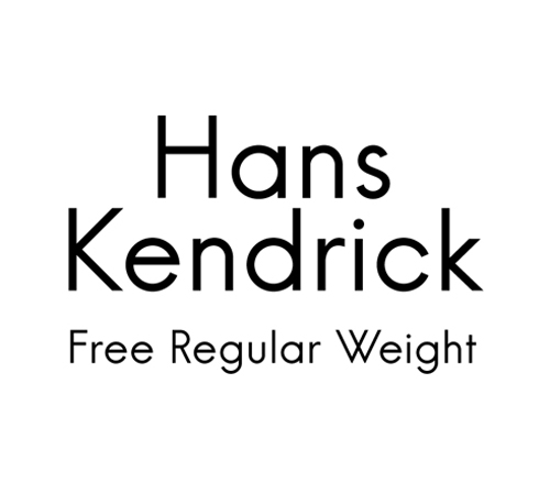 Hans Kendrick Free Typeface