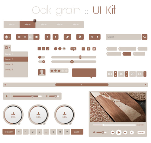 Oak Grain UI Kit