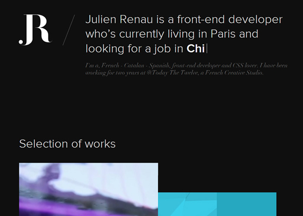 Julien Renau #CSS3 #website #design