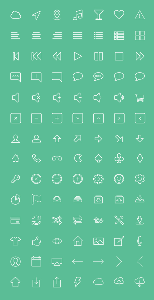 Free Vector Outline Icons (150+ Icons)