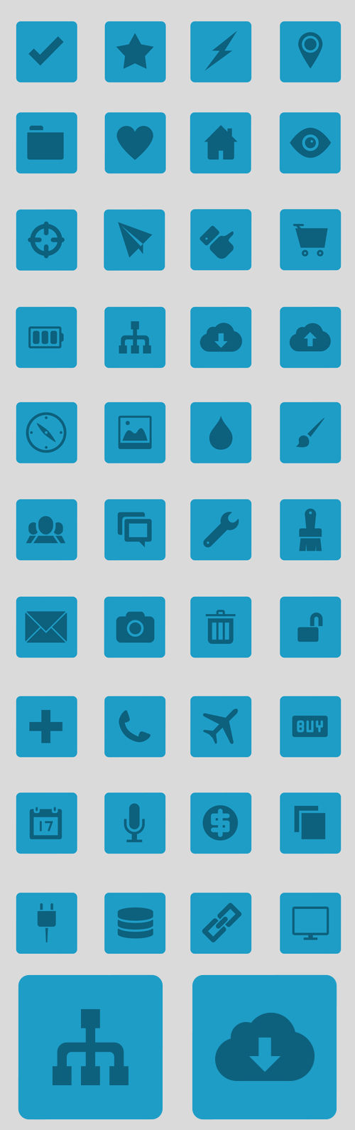 UI Icons (4 different styles) (40 Icons)